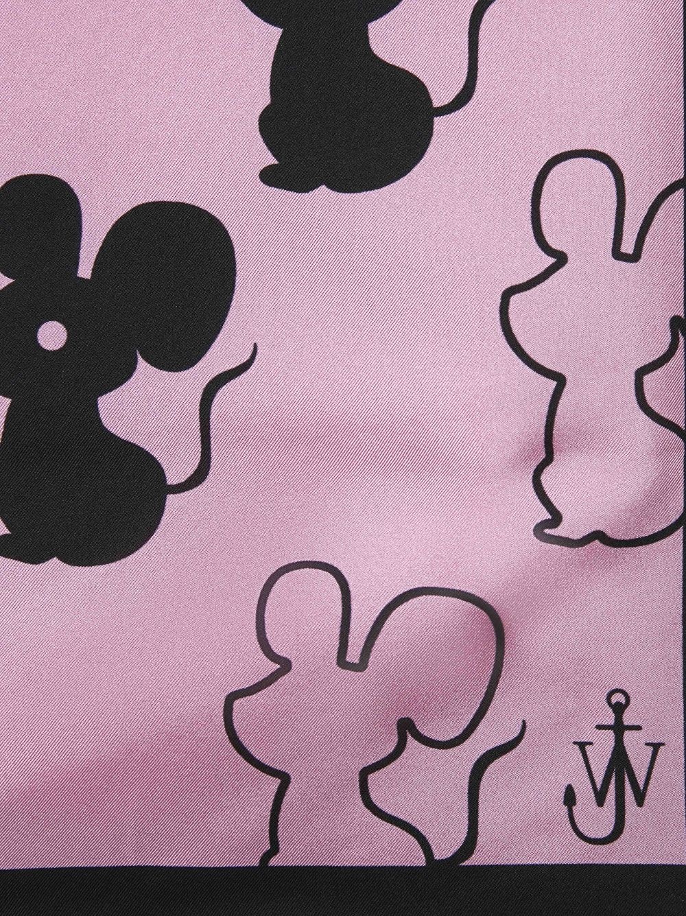 SILK SCARF WITH MOUSE MOTIF - 3