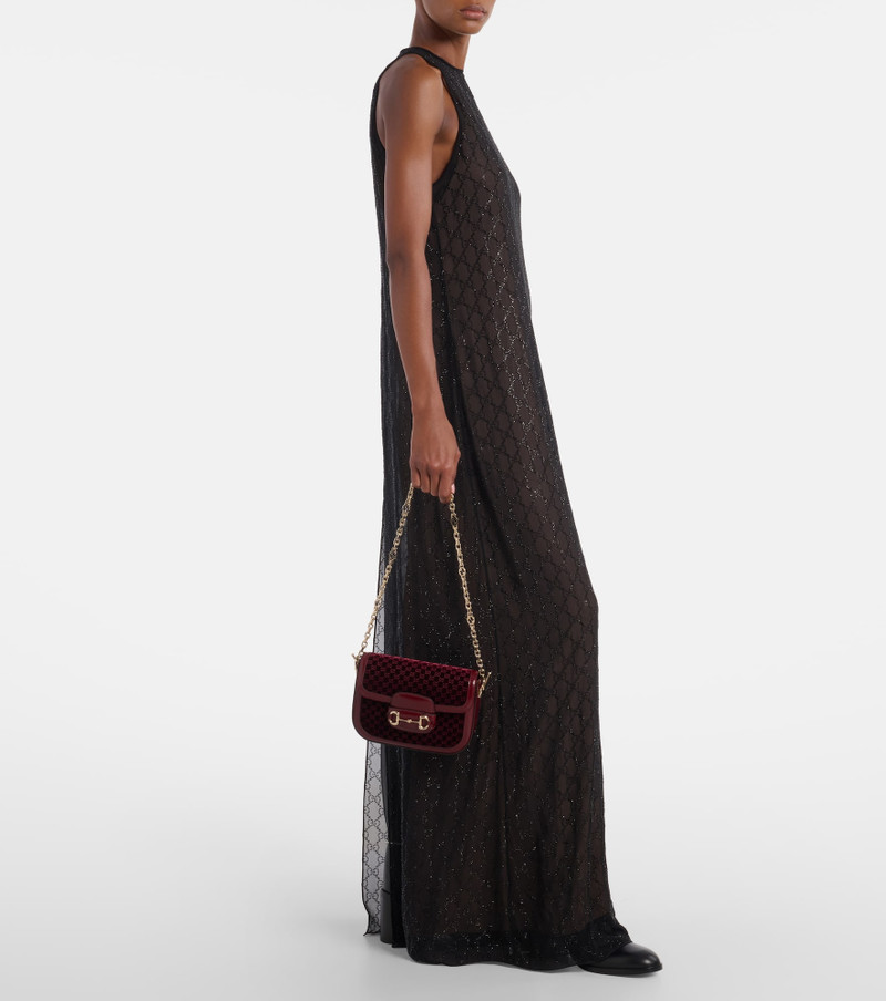 GUCCI Gucci Horsebit 1955 Small velvet shoulder bag outlook