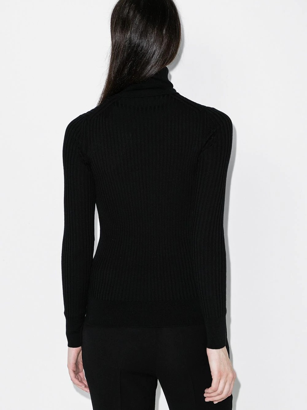 ribbed roll-neck logo jumper - 3