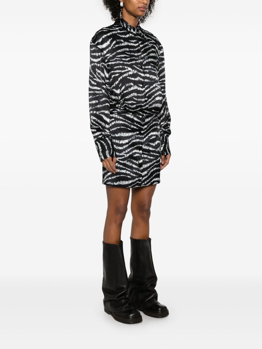 zebra-print mini dress - 3