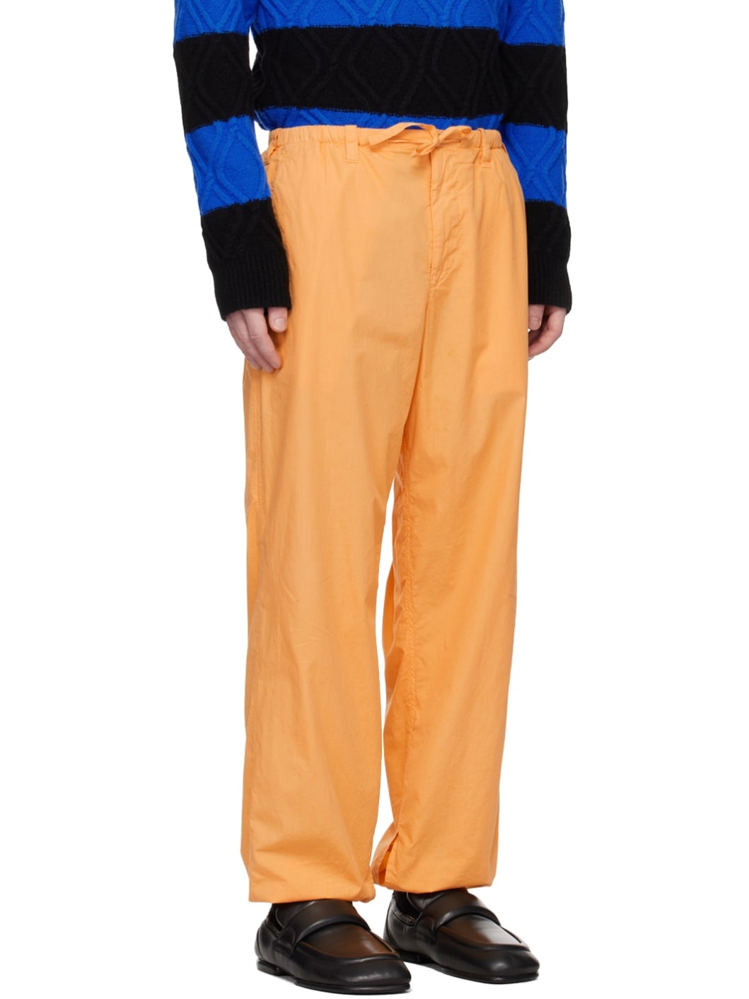 Orange Drawstring Trousers - 2