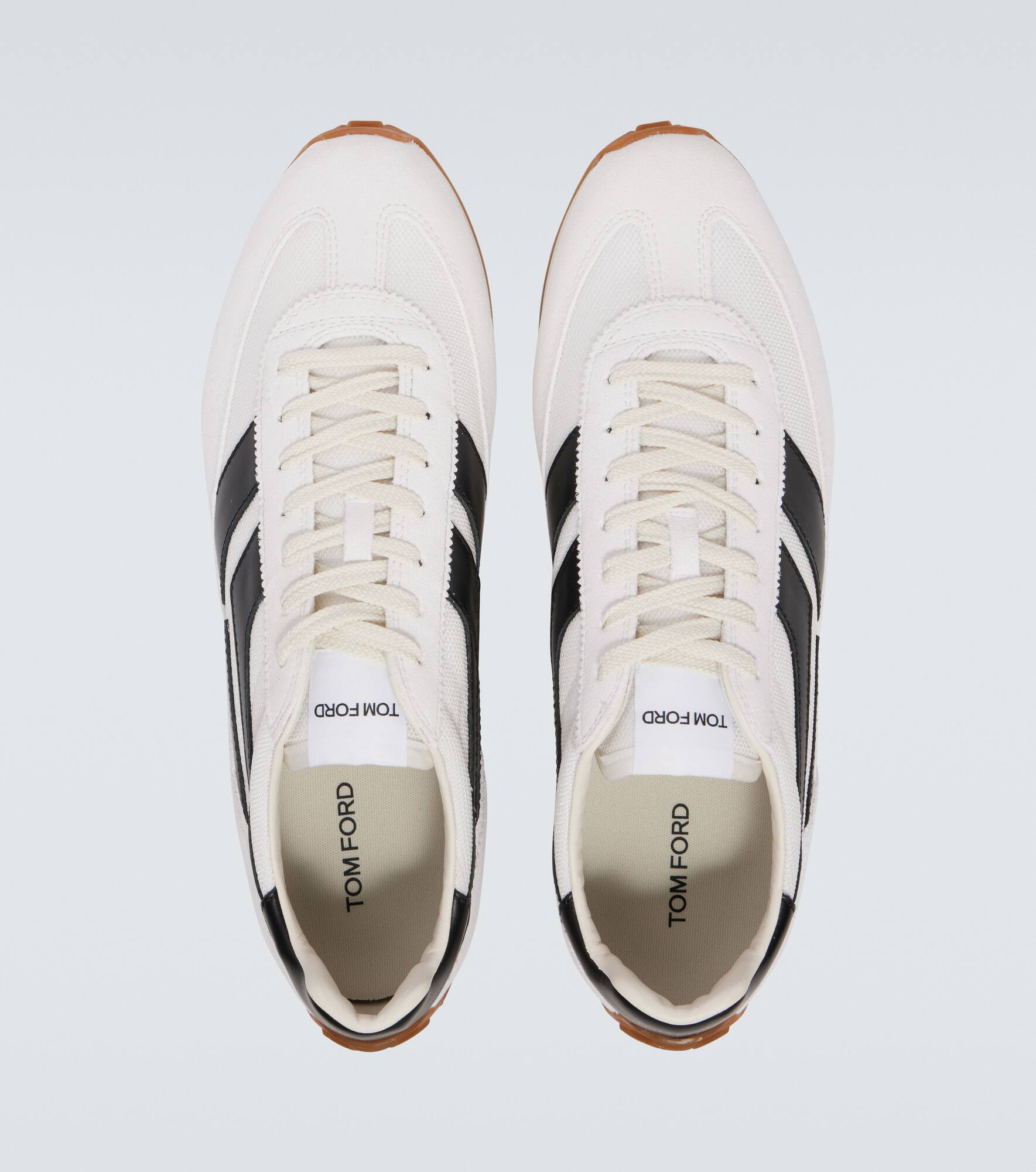 Mick suede-trimmed sneakers - 4