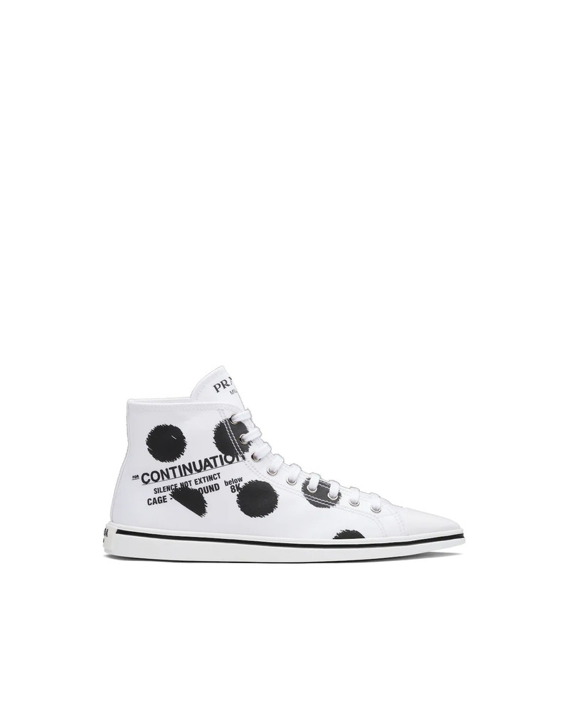 Prada Printed cotton gabardine sneakers outlook