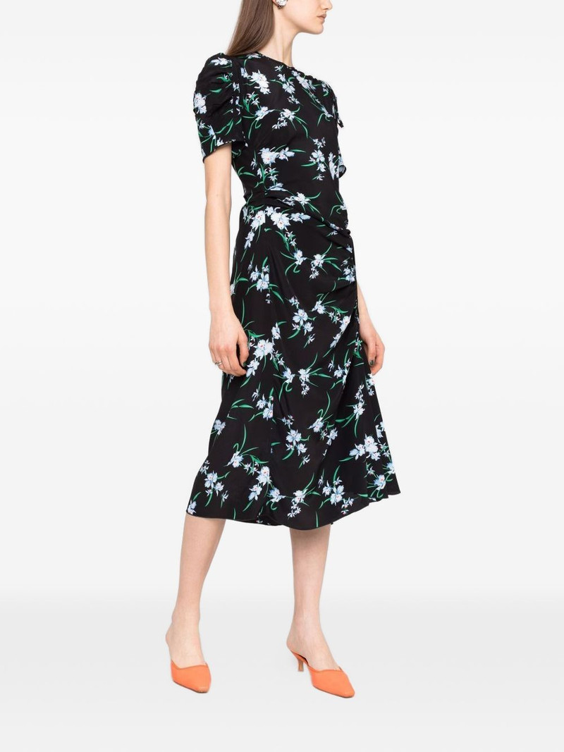 floral-print draped dress 3