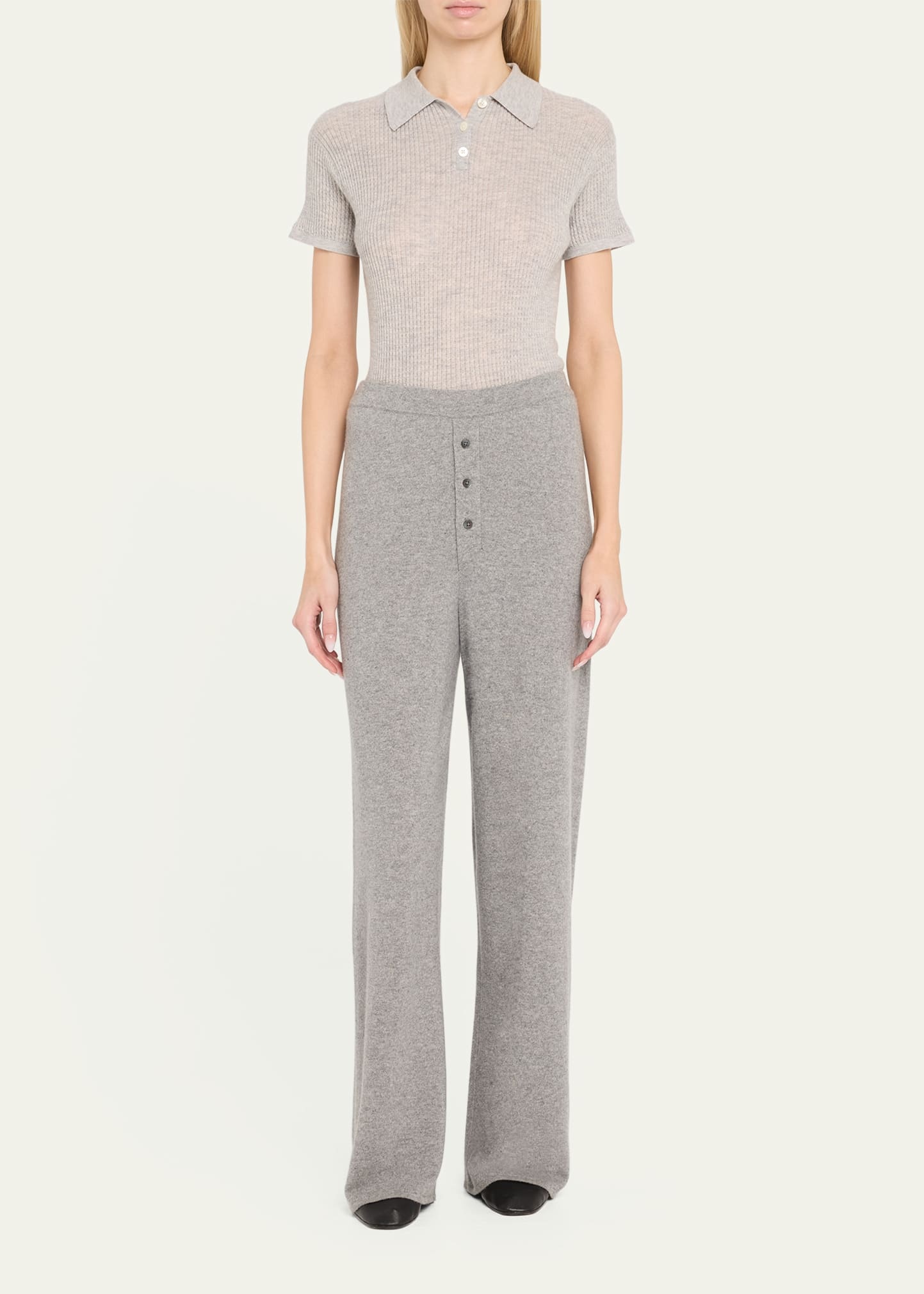 Everywear Cashmere Knit Relaxed Pants - 2