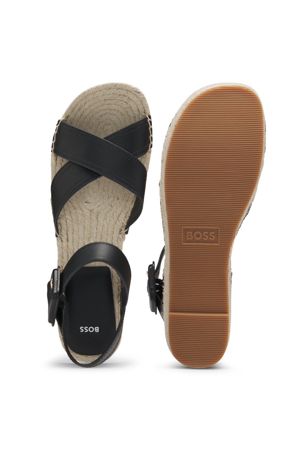 LEATHER SANDALS WITH PLATFORM SOLE - 5