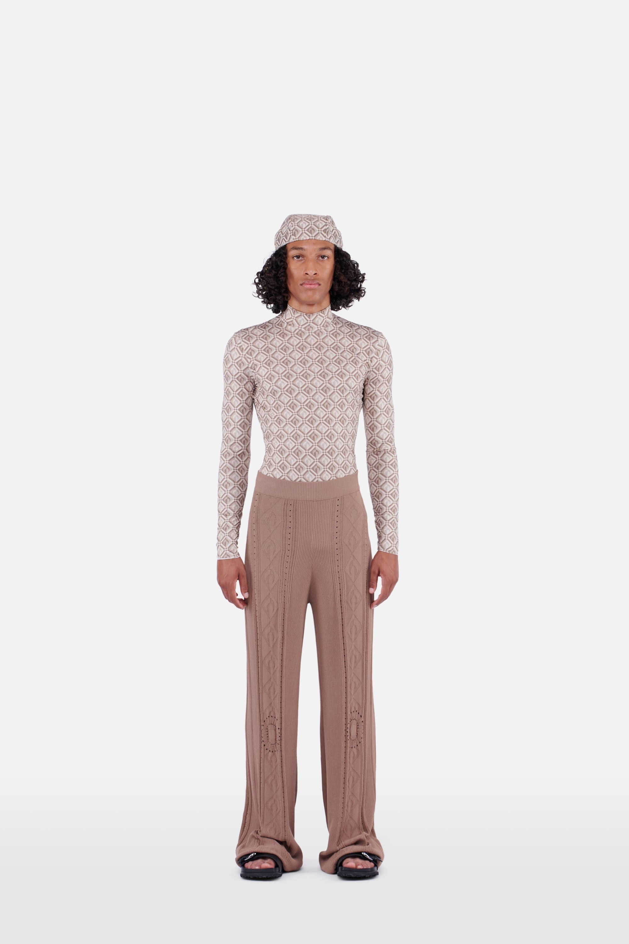Pointelle Knitted Distressed Pants - 4