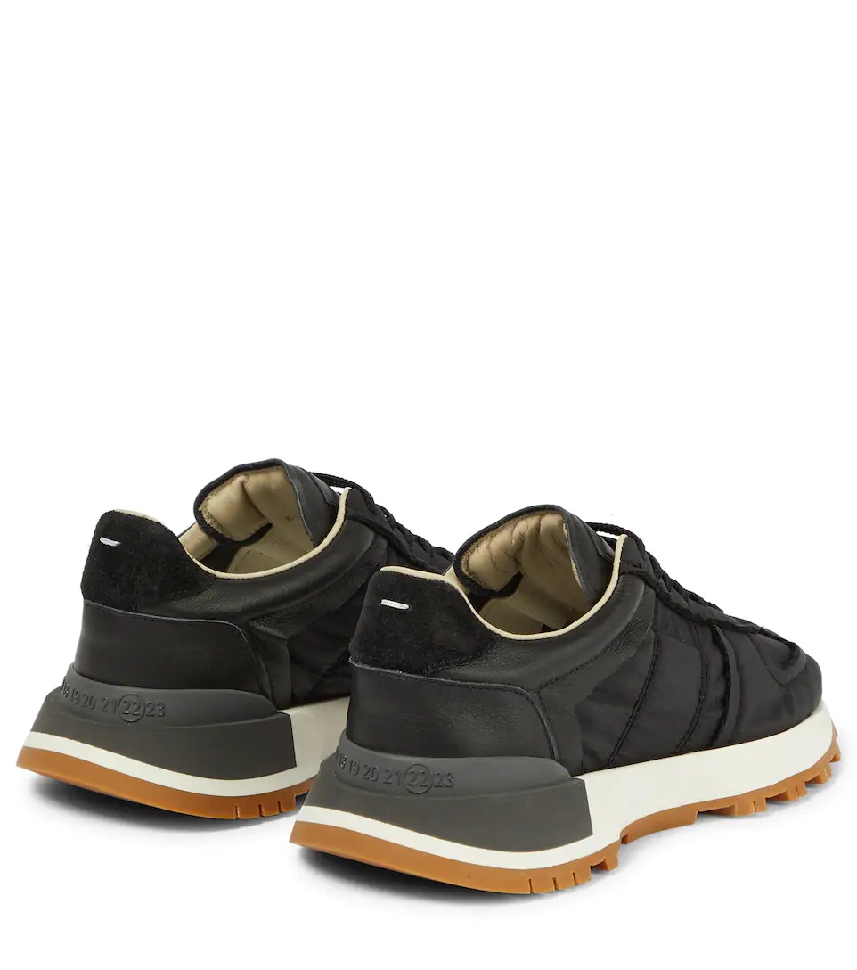 Nylon and suede sneakers - 3
