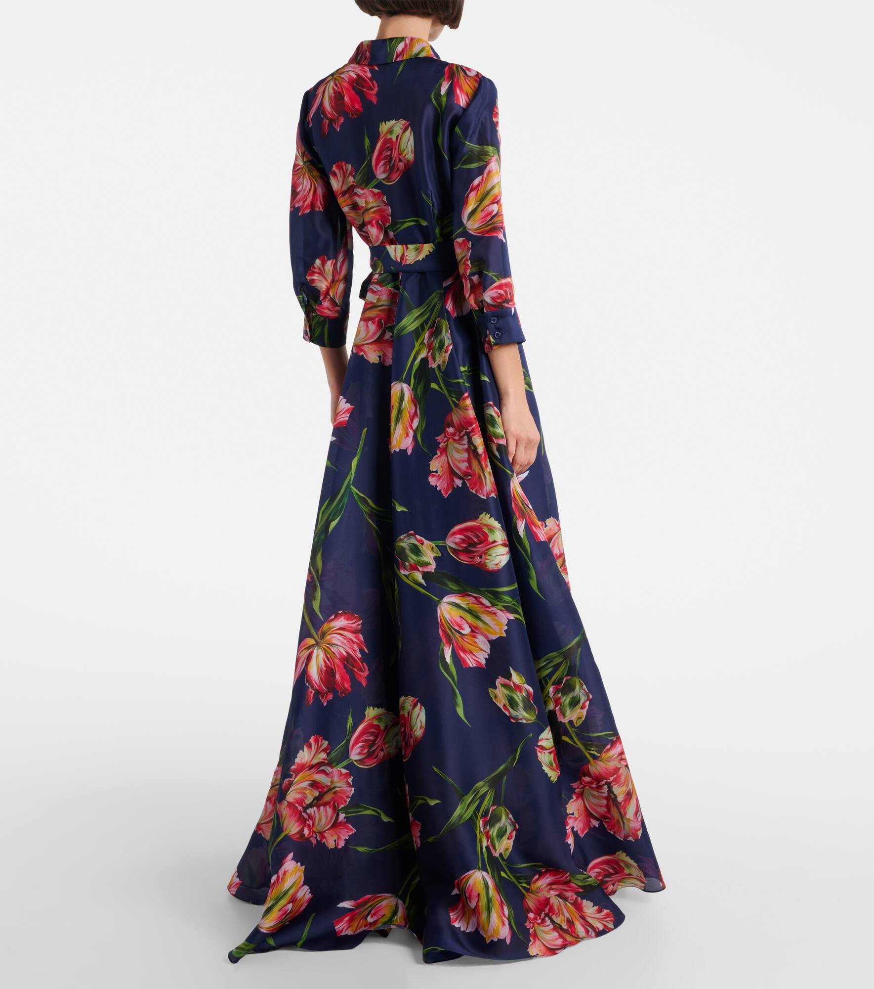 Floral gazar gown - 3