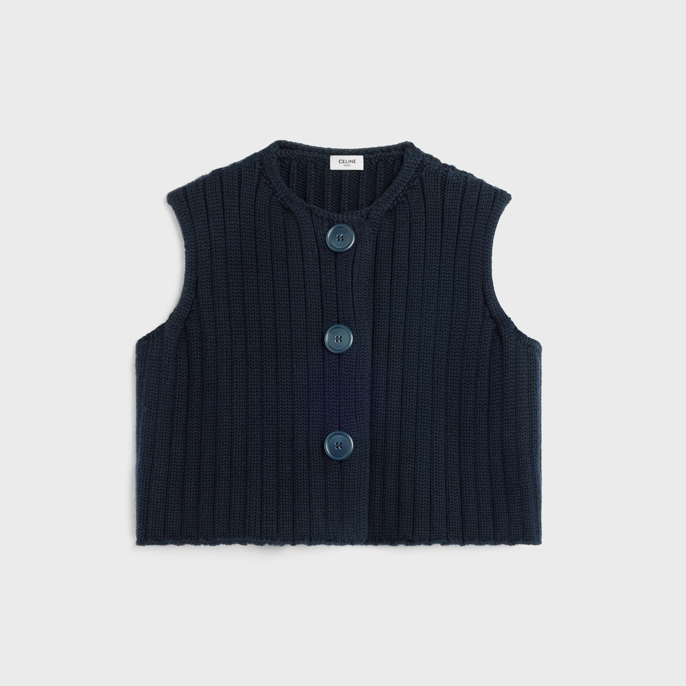 cardigan IN RIBBED WOOL - 1