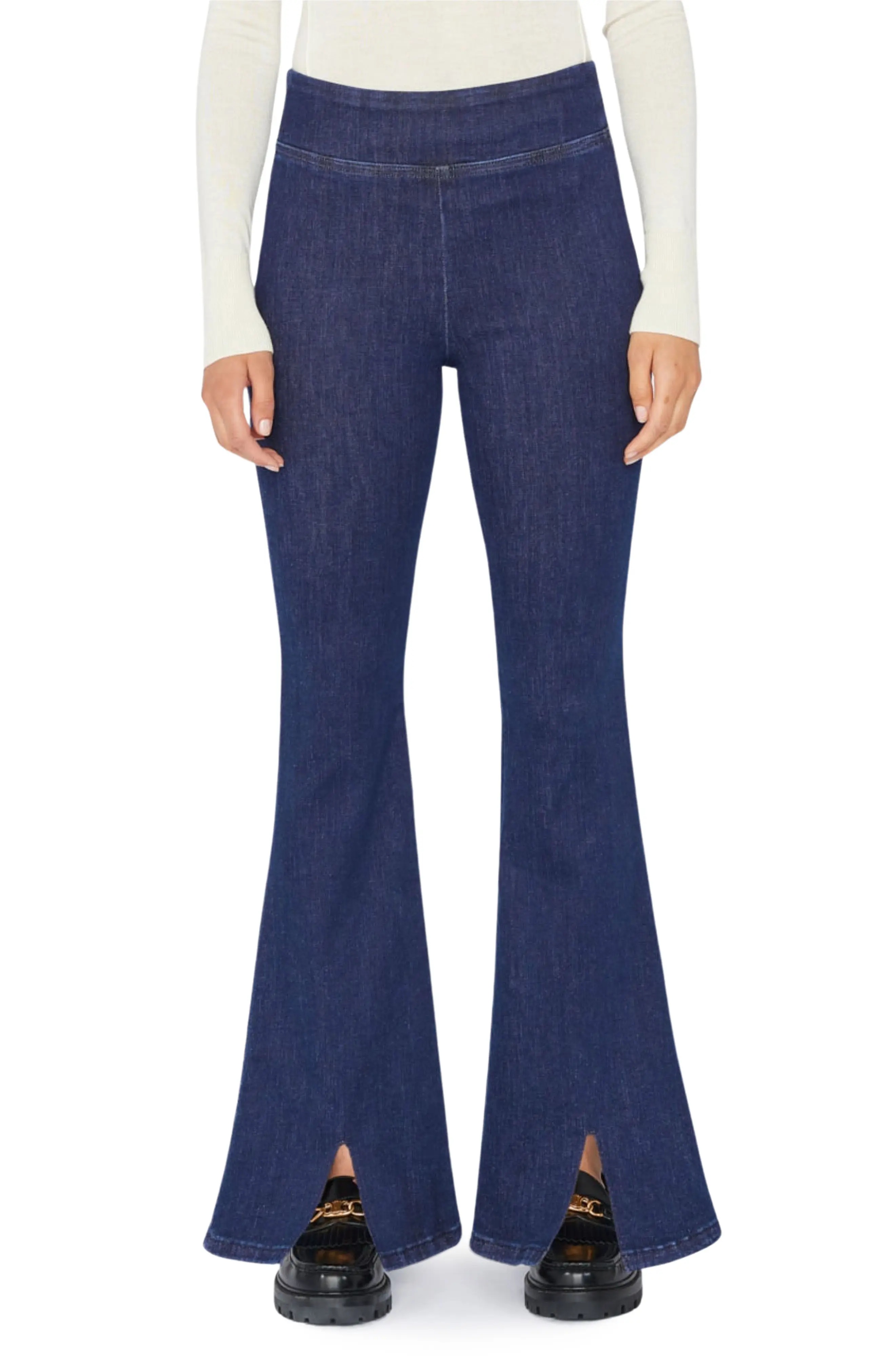 The Jetset Front Slit Flare Pull-On Jeans - 1