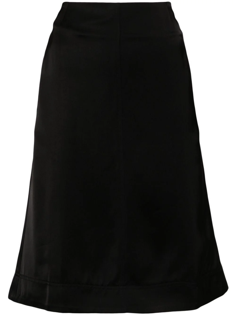 panelled satin midi skirt - 1