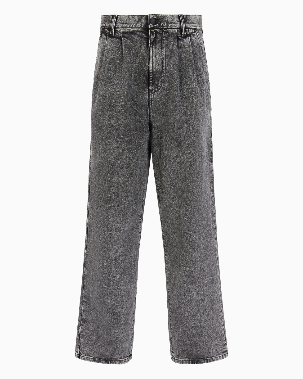 Garment-treated denim jeans with darts - 1