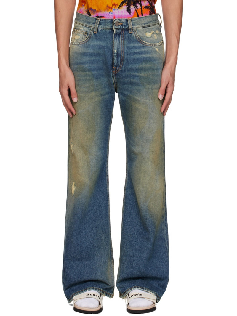Blue Distressed Jeans 1