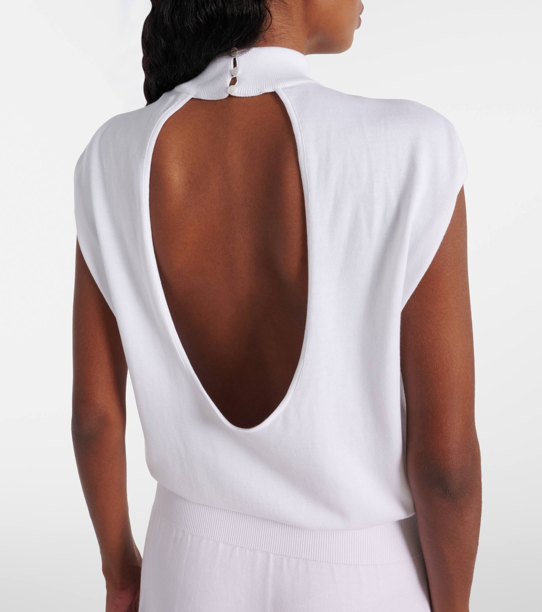 Column cotton midi dress - 6