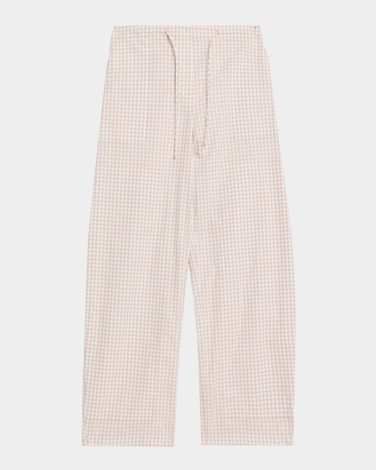 Gingham Drawstring Pants - 1