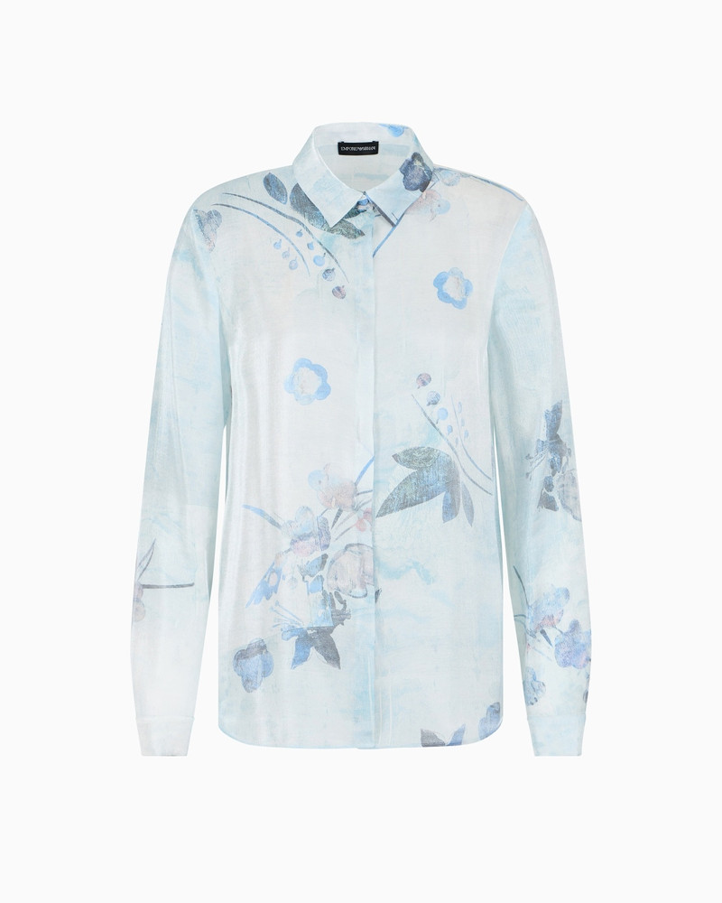 SHIRT IN TRILOBAL FABRIC WITH BATIK FLOWER PRINT 1