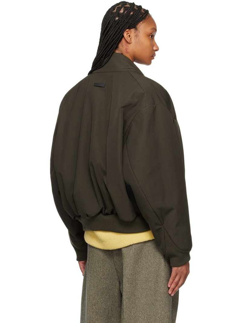 Khaki Stand Collar Bomber Jacket 3