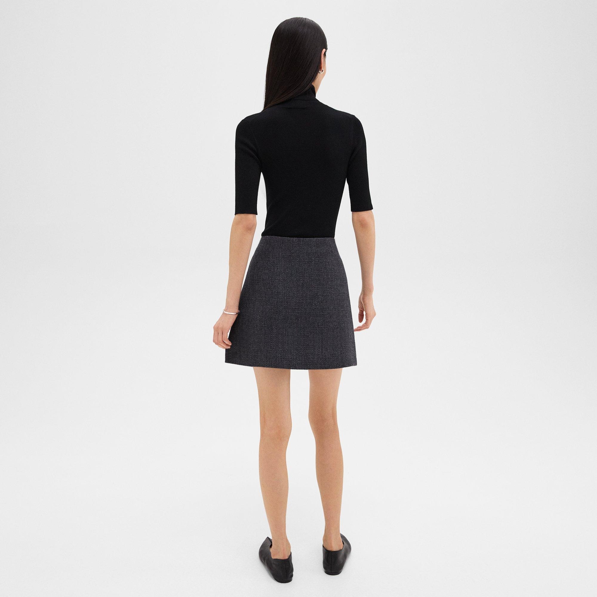 High-Waist Mini Skirt in Tweed - 4