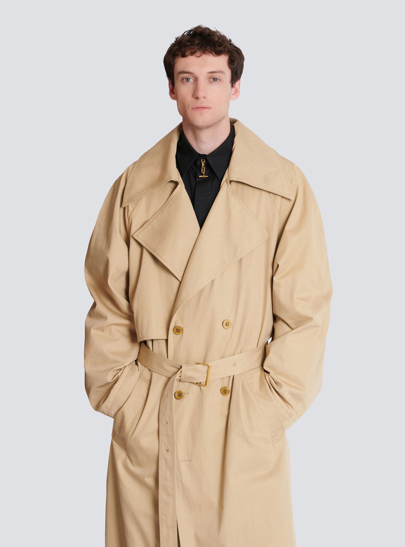 Cotton canvas trench coat 6
