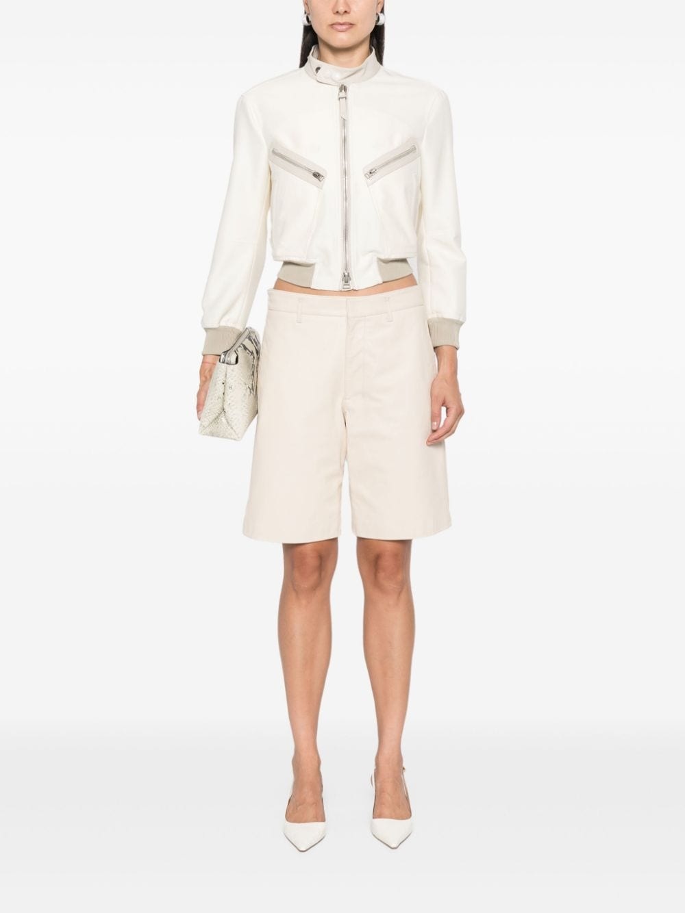 contrasting-trim jacket - 2
