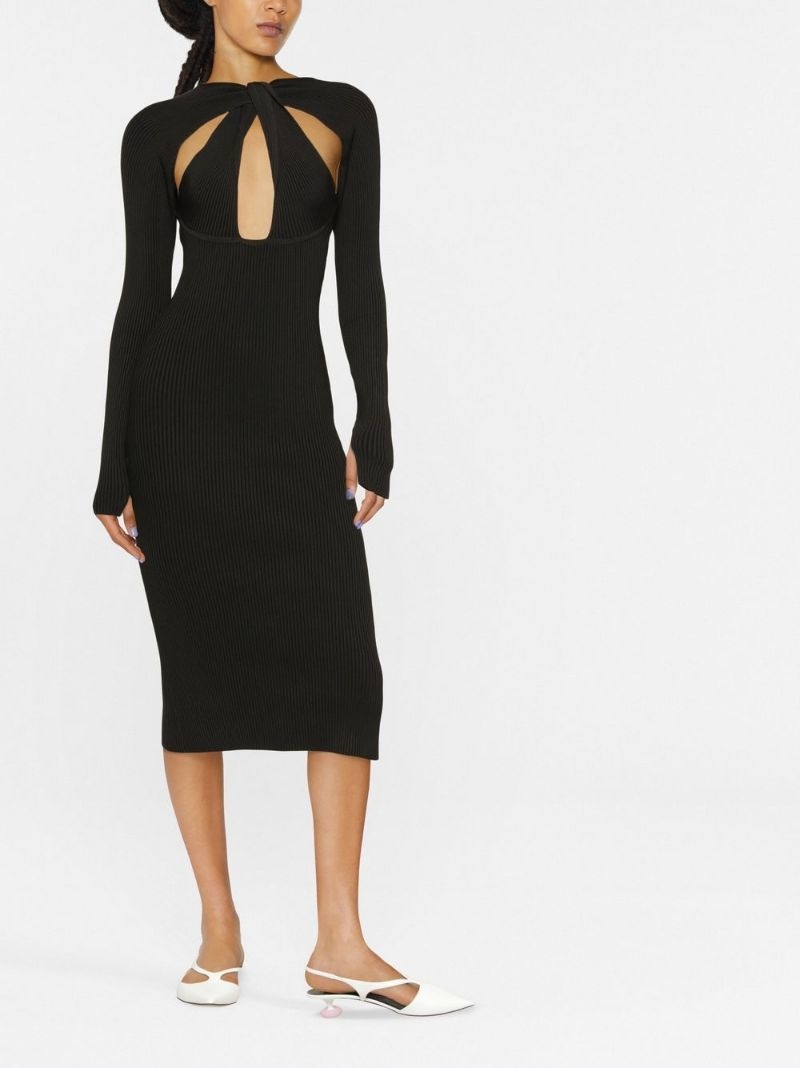 cut-out detail midi dress - 2