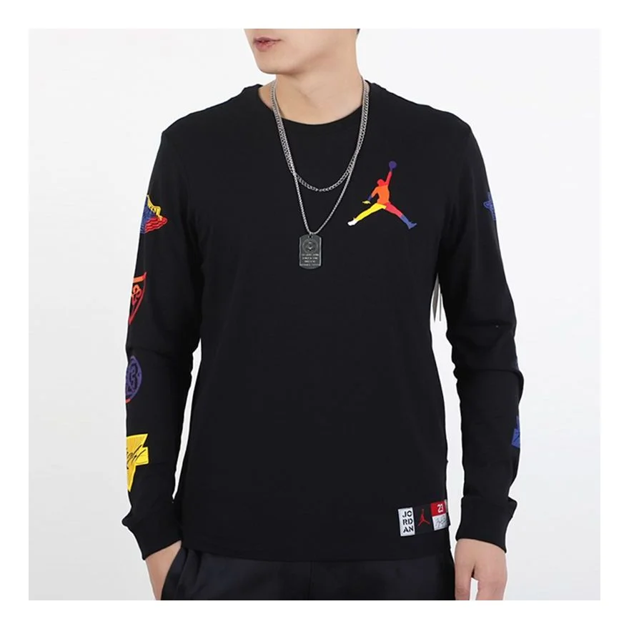 Air Jordan DNA Casual Sports Pullover Round Neck Long Sleeves Black DA6763-010 - 1