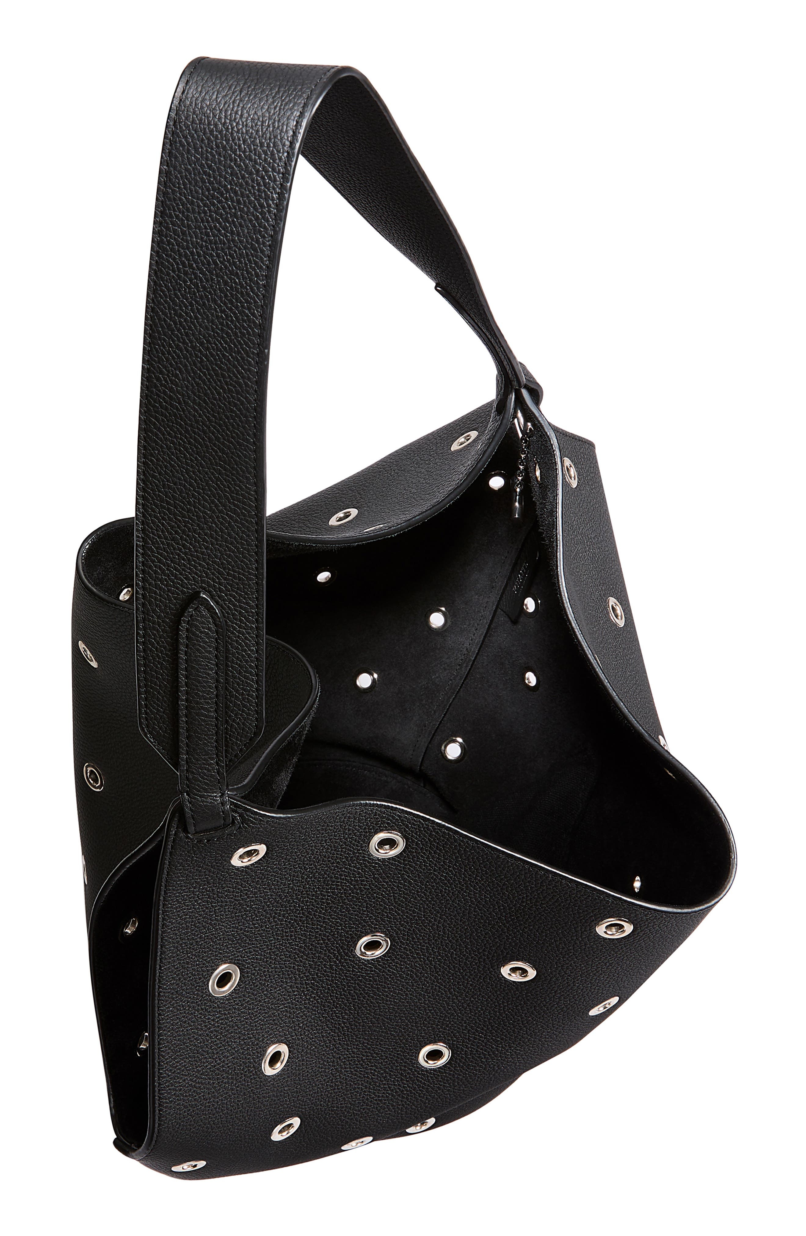 Khaite Small Lotus Grommet Leather Tote in Black 200 at Nordstrom - 3