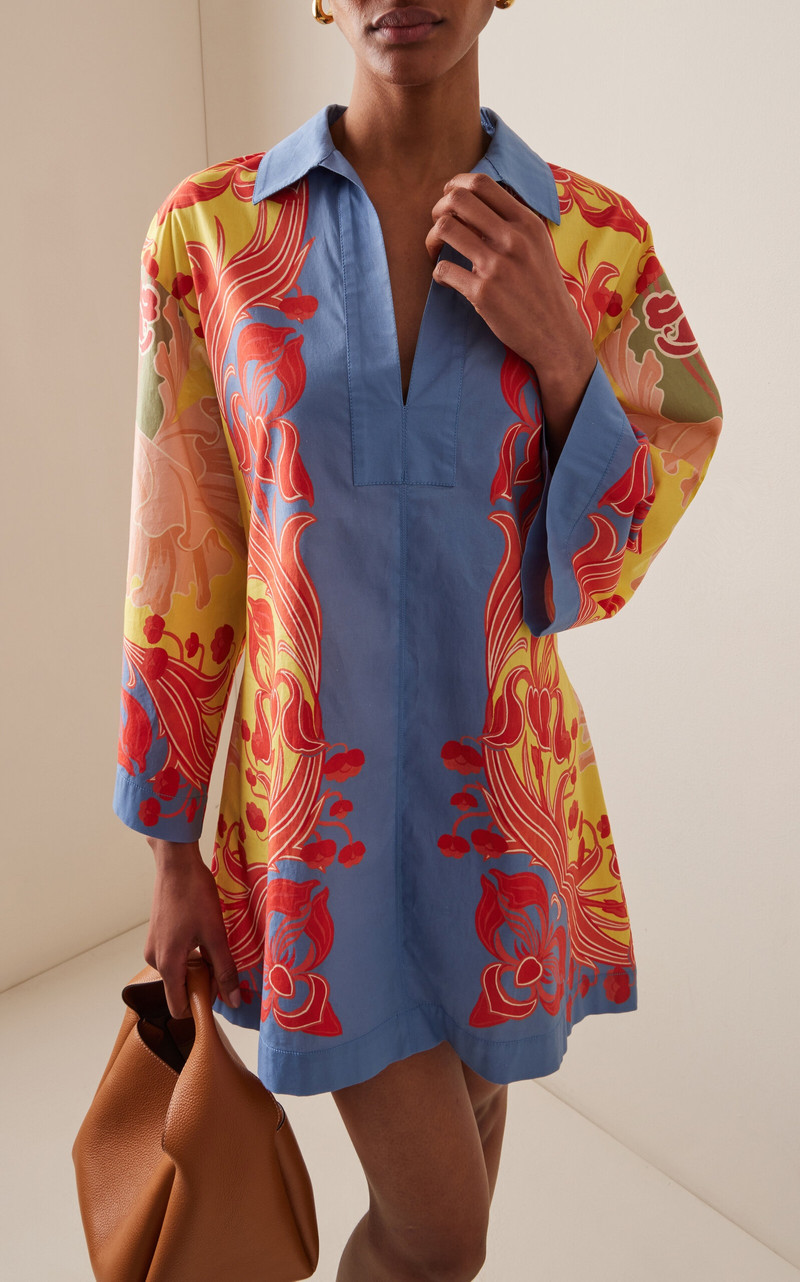 Etro Exclusive Printed Cotton Tunic Shirt multi outlook