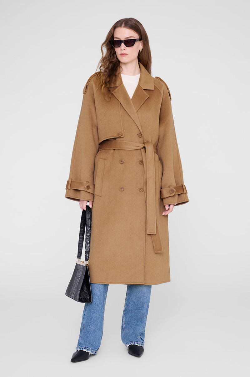 Rickie Maxi Trench - Camel Cashmere Blend 5