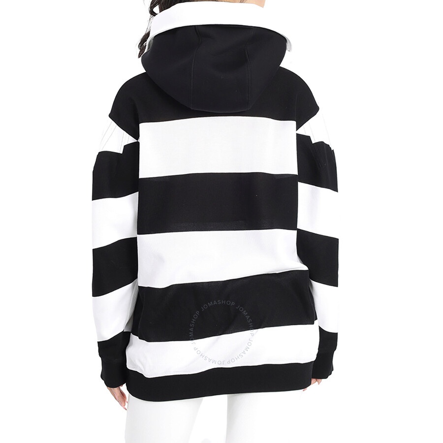 Burberry Cut-out Detail Striped Cotton Hoodie - 3