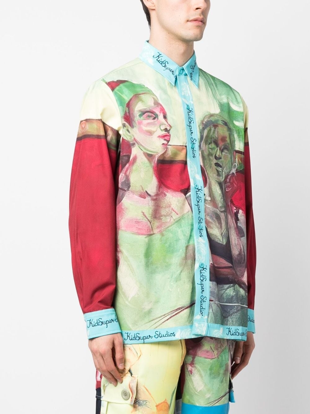 graphic-print shirt jacket - 3