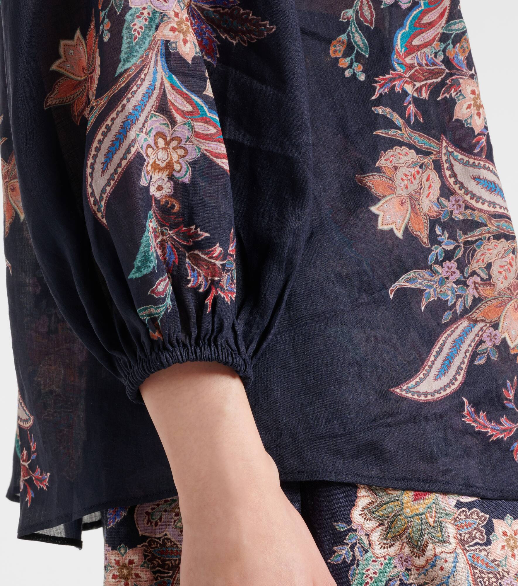 Rhiannon printed ramie blouse - 5