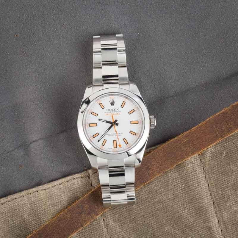 Rolex Milgauss Ref 116400 White Dial - 6