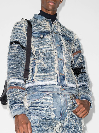 1017 ALYX 9SM x Blackmeans shredded denim jacket outlook