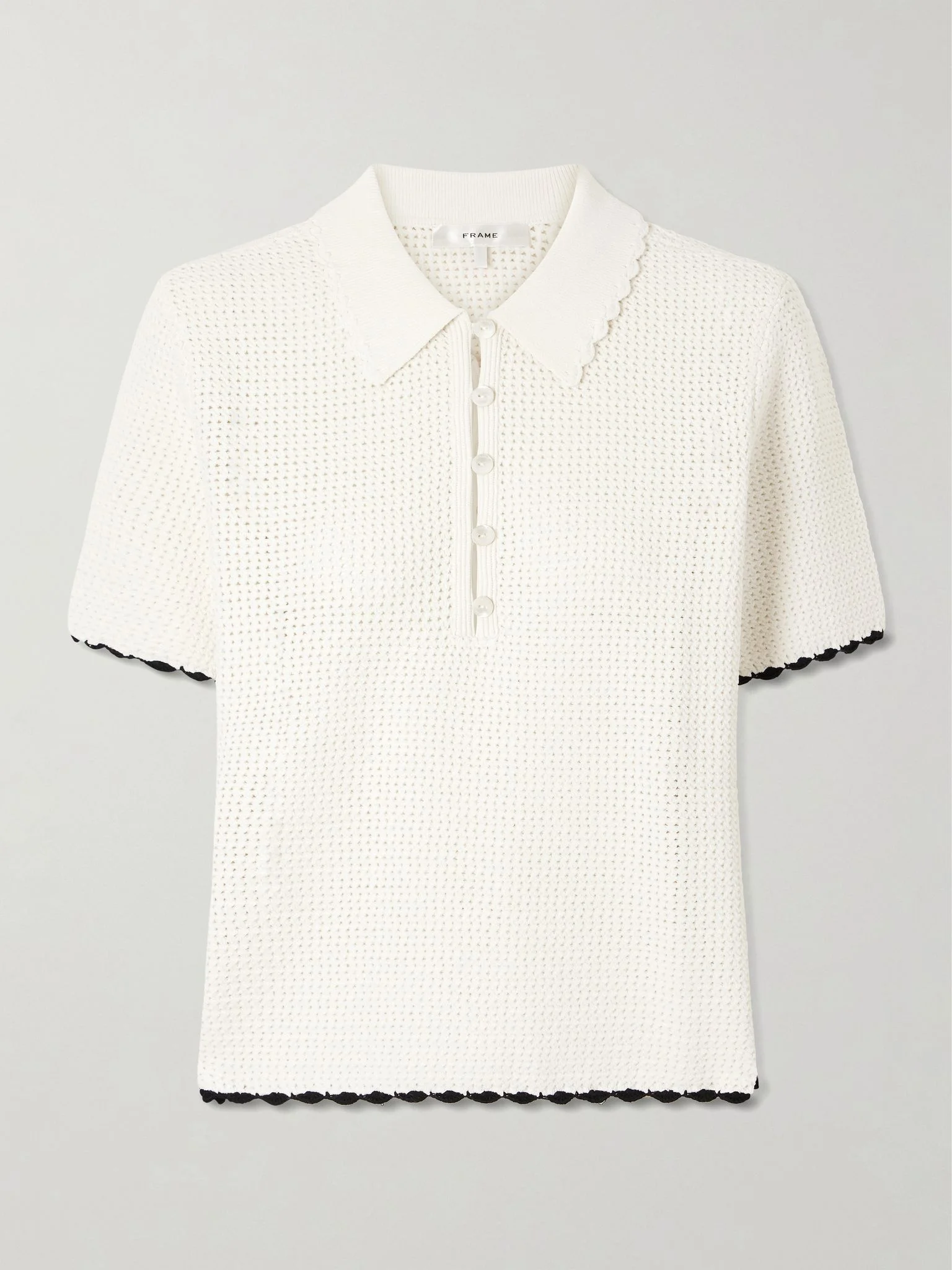 Daybreak mesh polo shirt White - 1