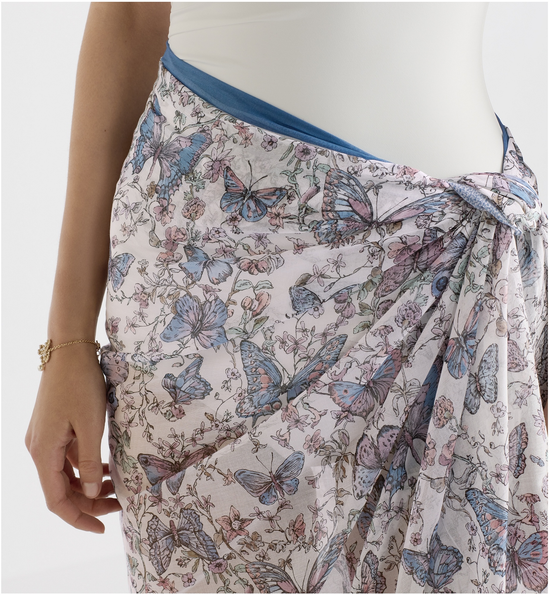 Toile de Jouy Papillon Sarong - 3