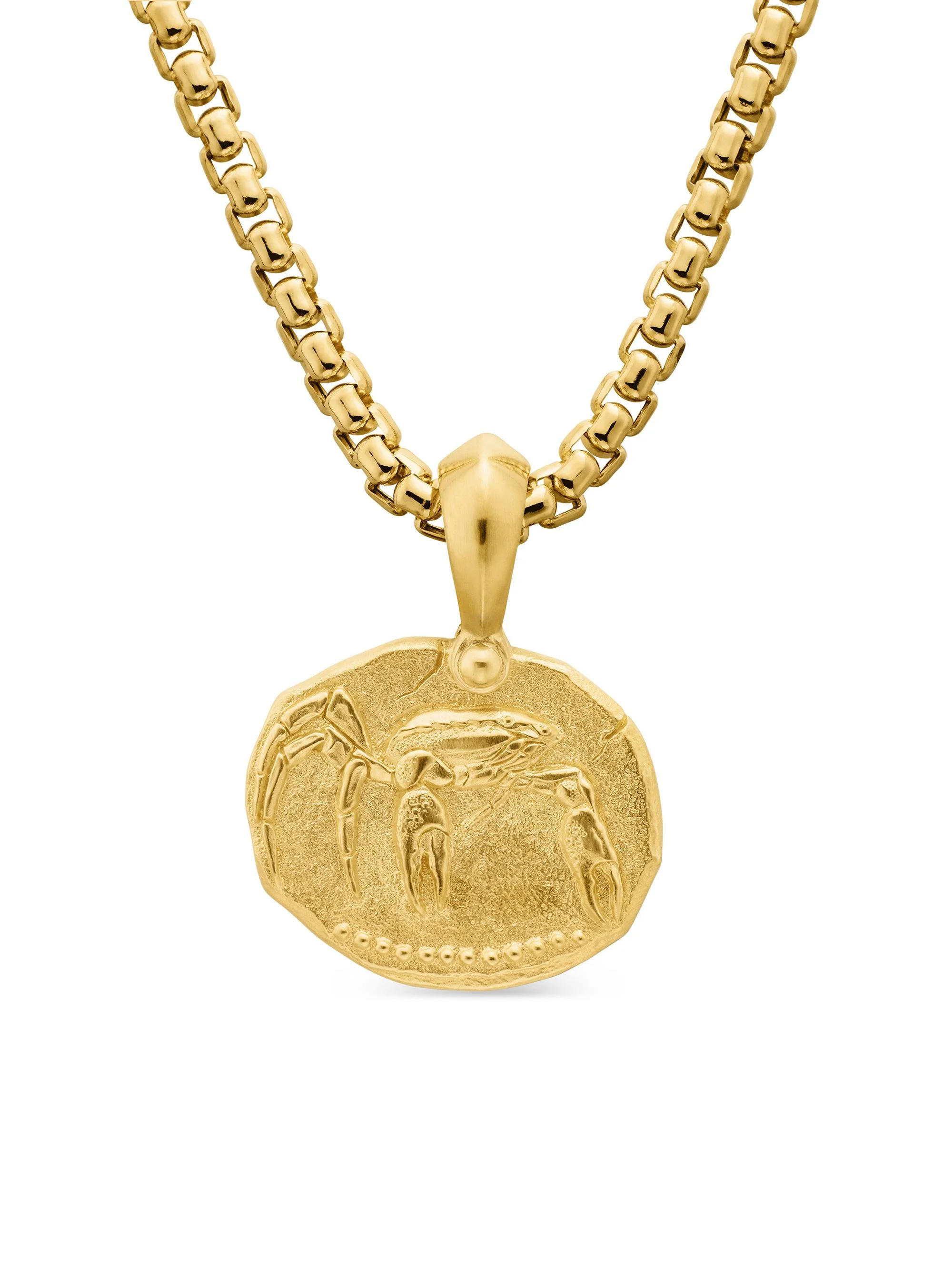 Men's Cancer Amulet in 18K Yellow Gold - Gold - 1