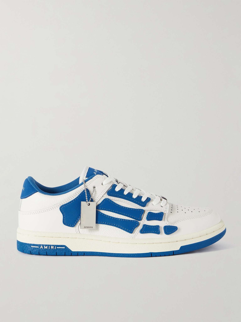 Skel-Top Colour-Block Leather Sneakers - 1