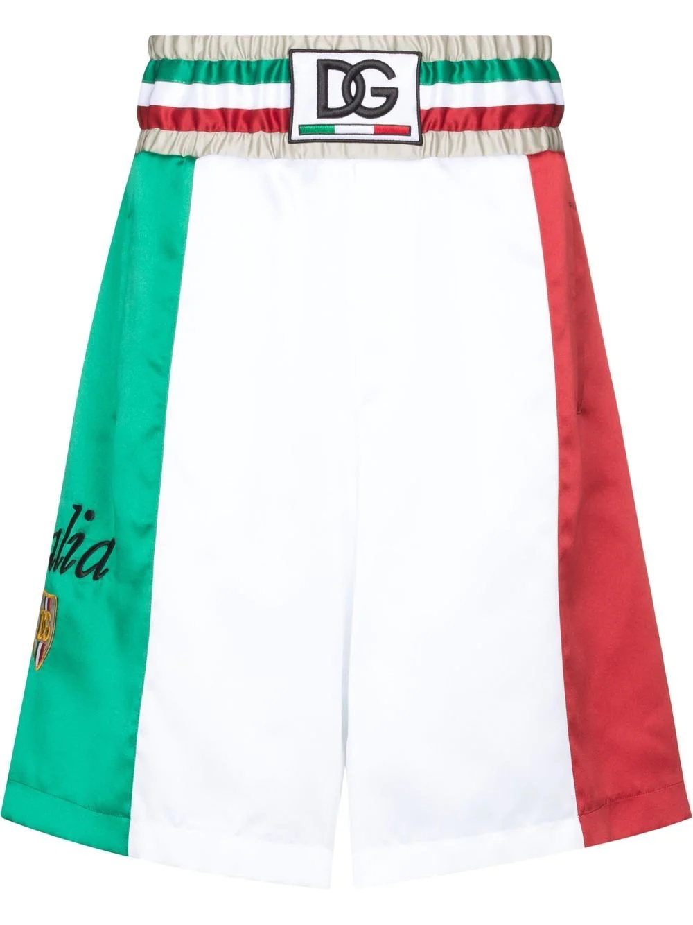 Italia colour-block knee-length shorts - 1