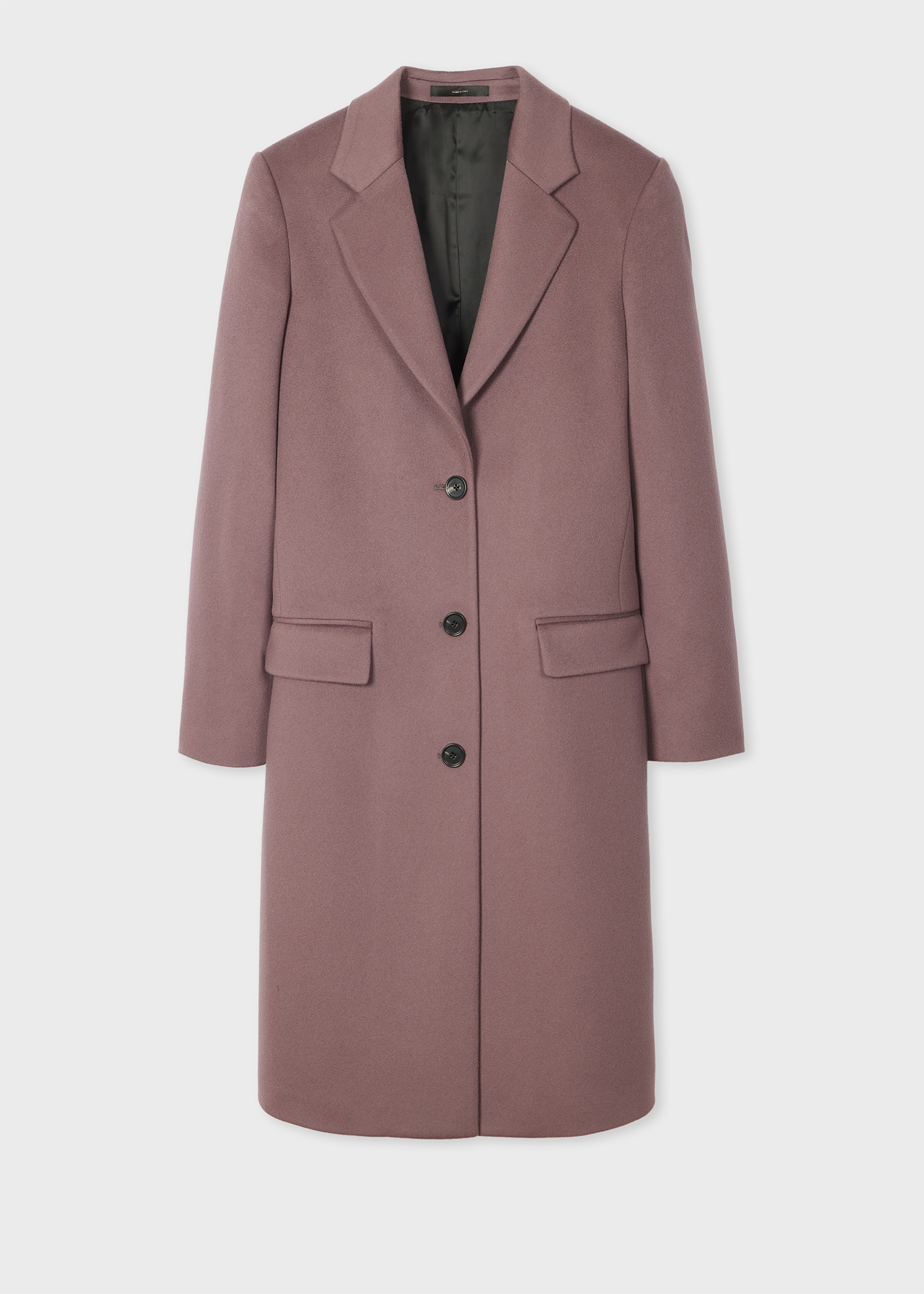 Paul Smith Women s Mauve Wool Cashmere Epsom Coat REVERSIBLE