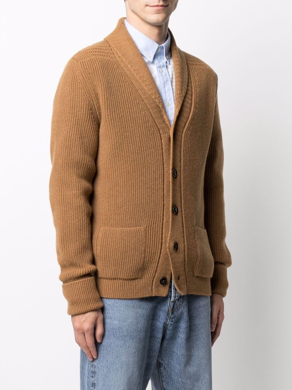 shawl-laped cashmere cardigan - 3