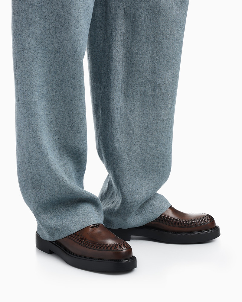 LACE-UPS IN BUFFED LEATHER 7
