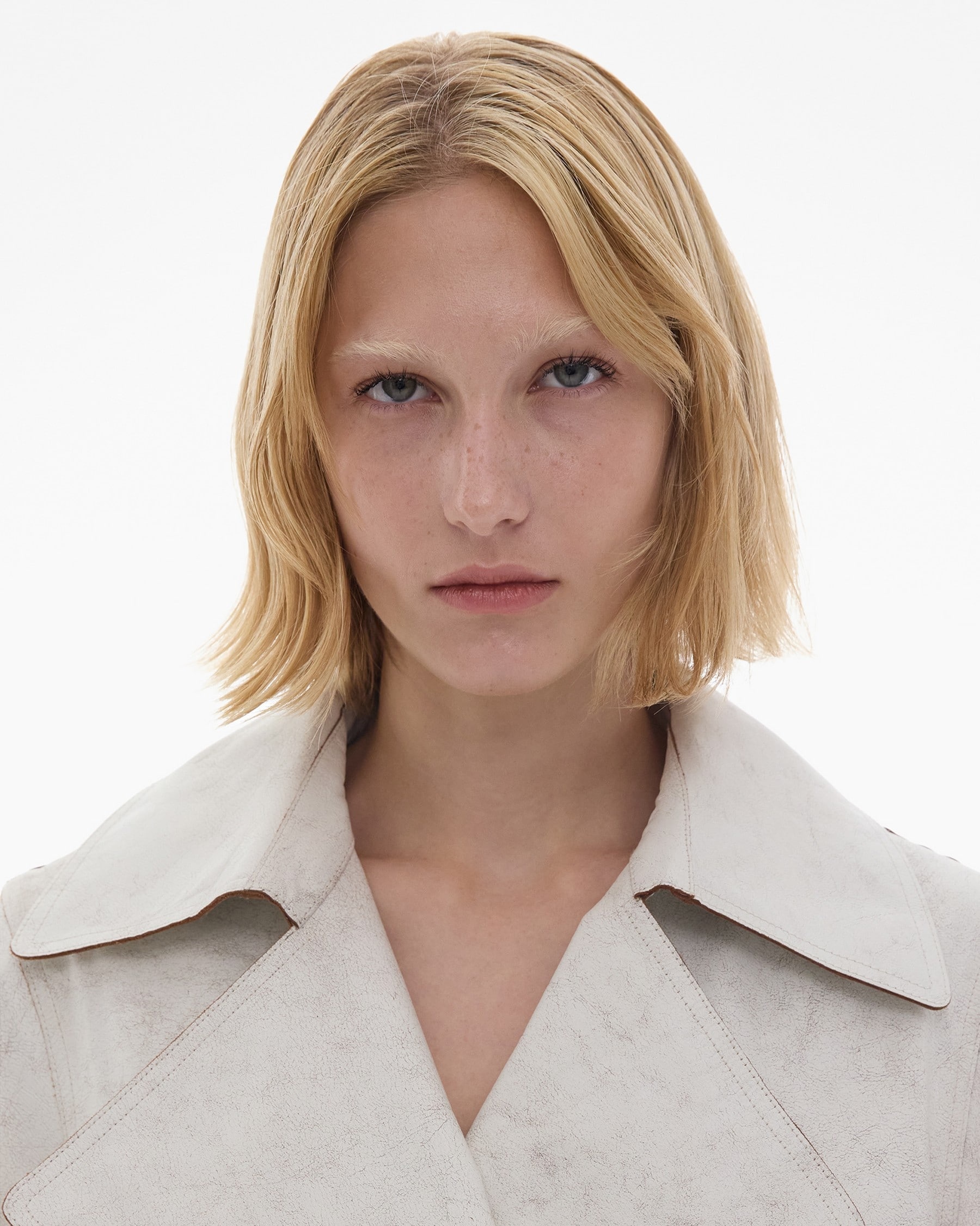 CROPPED LEATHER TRENCH JACKET - 7
