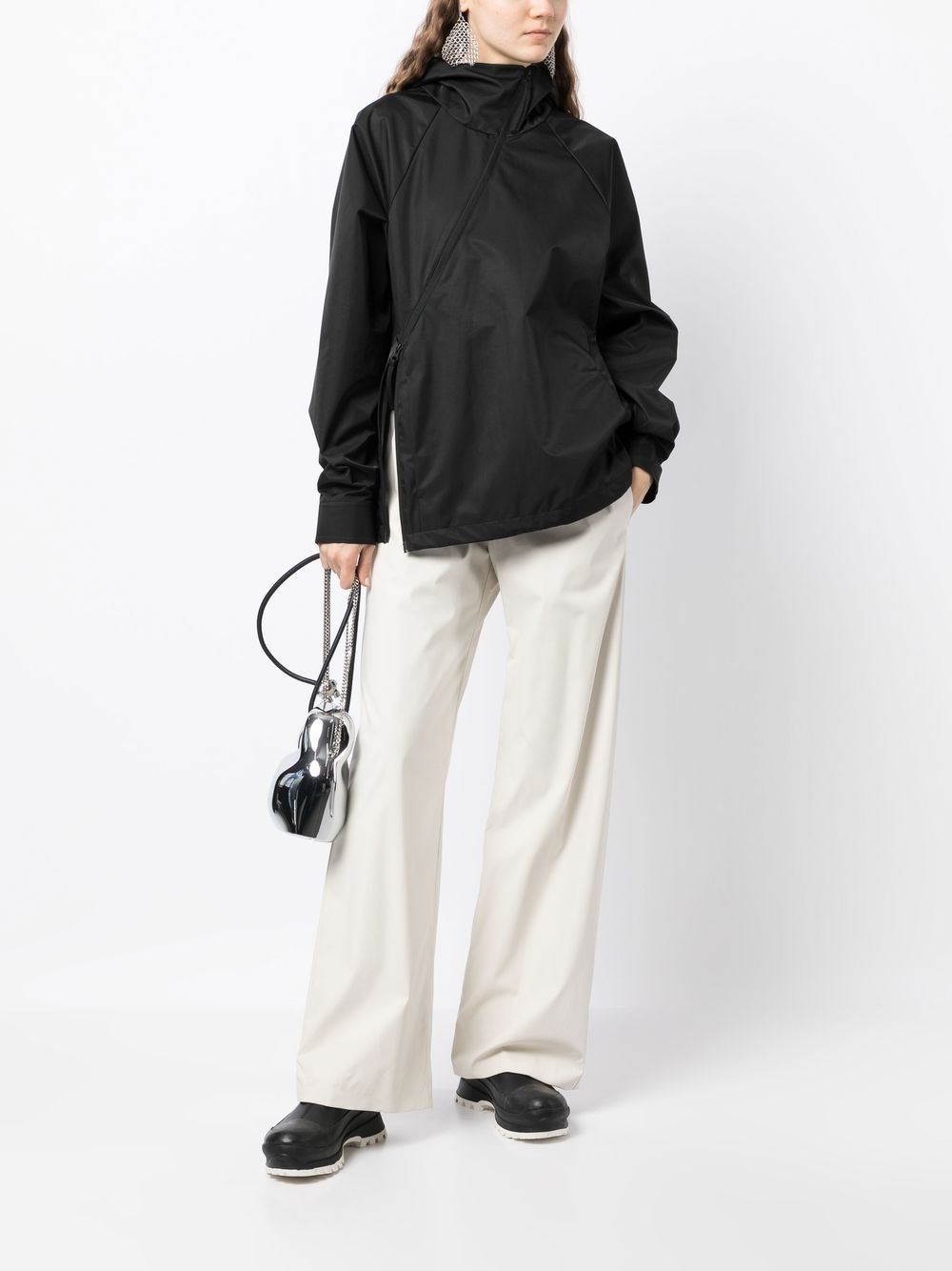 hooded zip-up windbreaker - 2