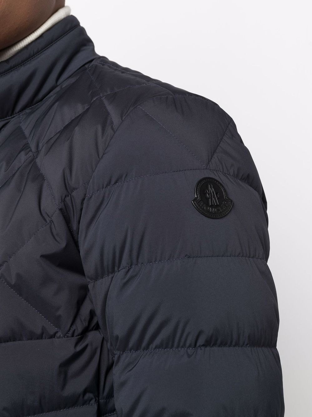 logo-patch padded jacket - 5