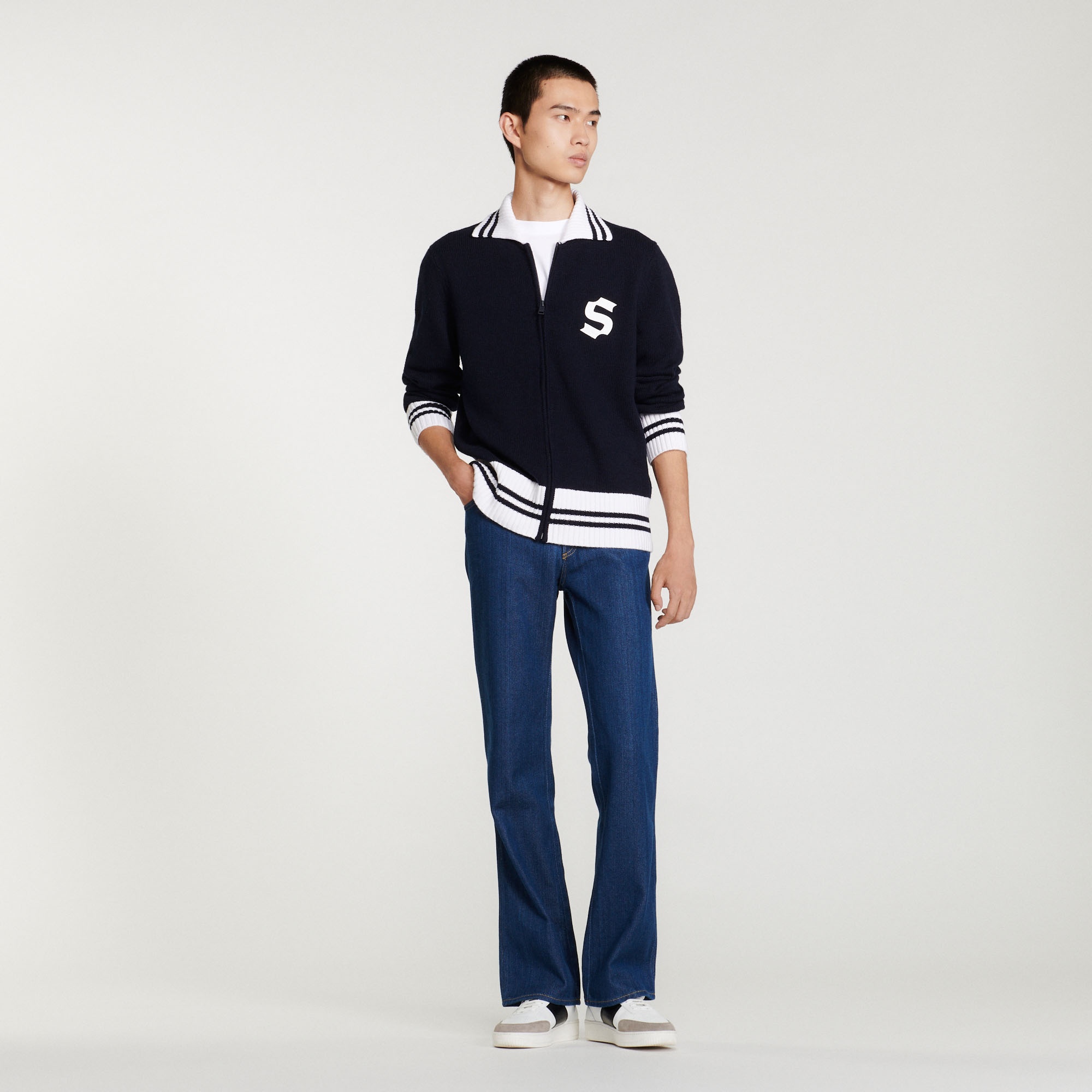 Two-tone knitted cardigan - 5