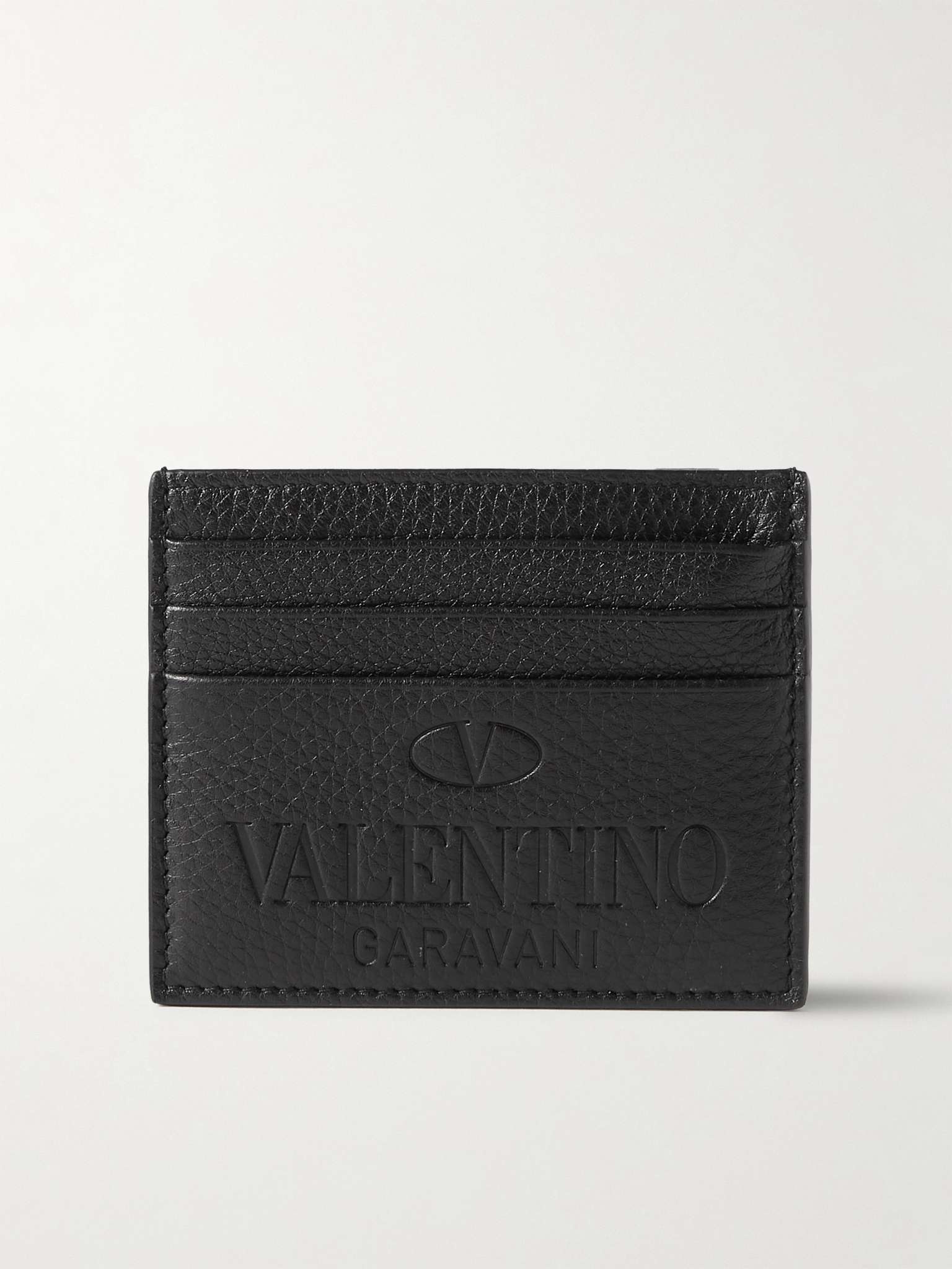 Valentino Garavani Logo-Debossed Full-Grain Leather Cardholder - 1