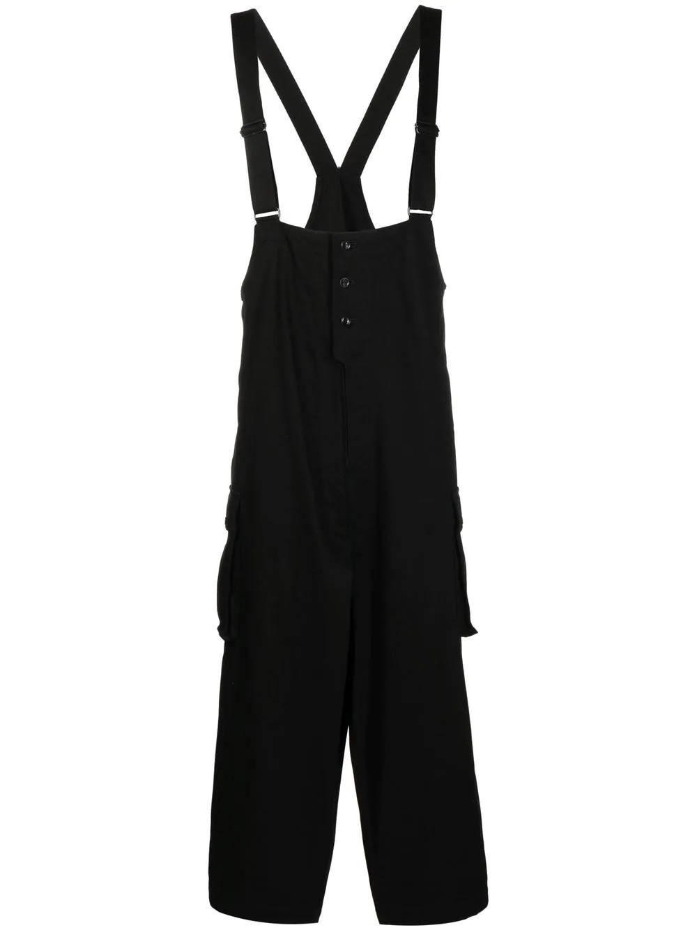 front button-placket jumpsuit - 1