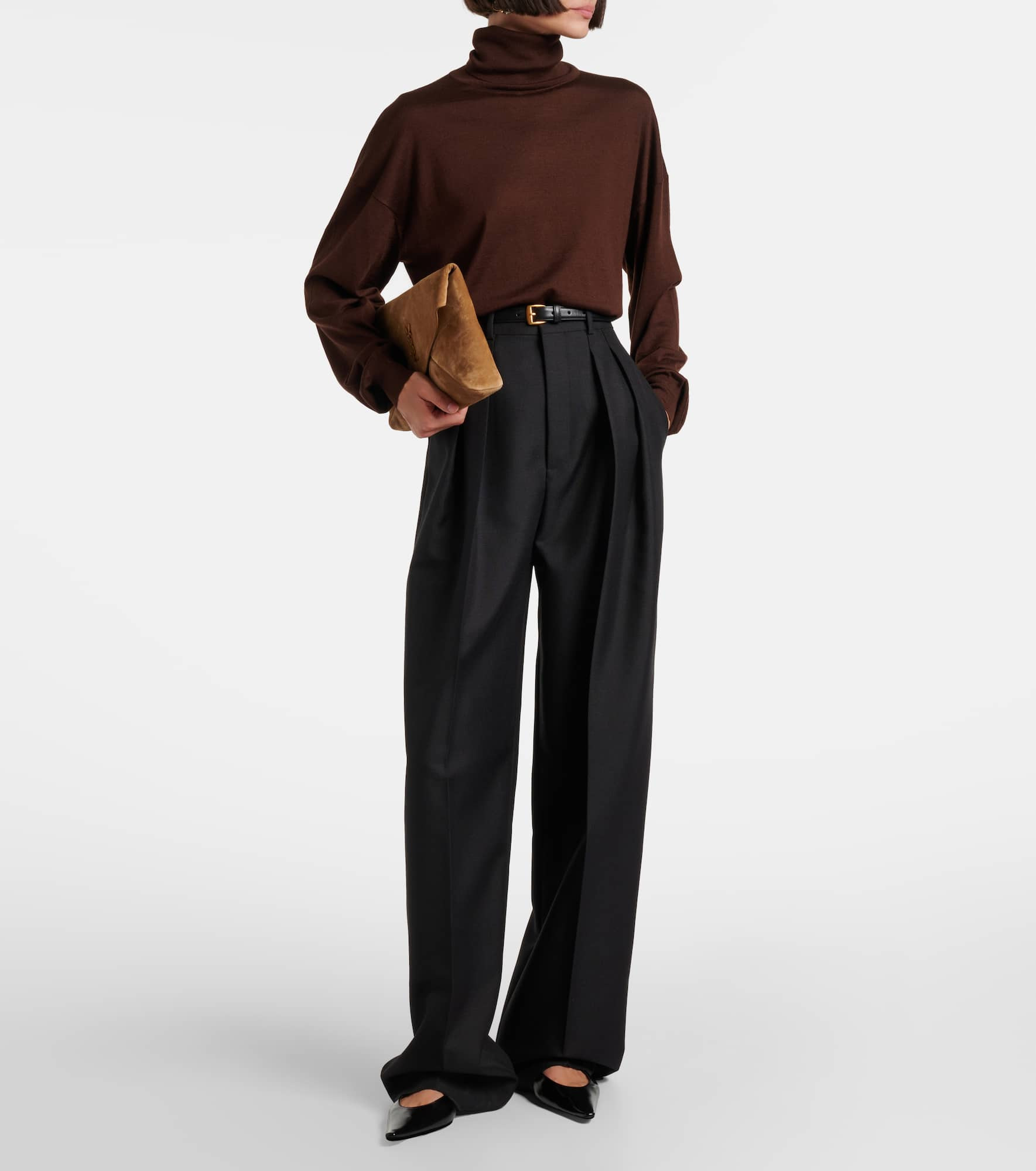 Leather slingback flats - 3